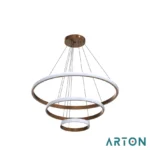 Modern LED Chandelier – Light Golden Body Hanging Lamp for Dining & Living Room, Warm White - Image 5