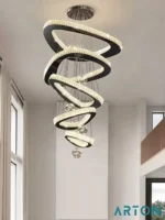 Modern Luxury Spiral Crystal Chandelier | Premium Pendant Lighting for Arton Interior - Image 4
