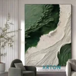 Sky and Ocean Abstract Painting (Handmade) - Image 2